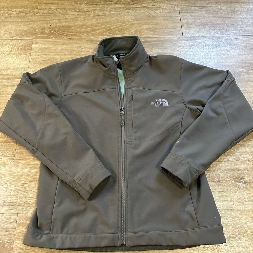 THE NORTH FACE Medium Apex Bionic Dark Olive Green Women Zip Jacket Soft Shell
